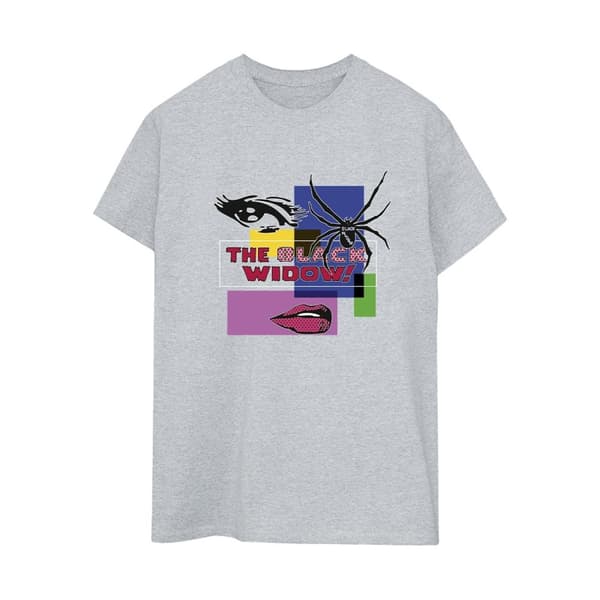 Marvel Black Widow Pop Art Boyfriend T-shirt i bomull - dam/dam