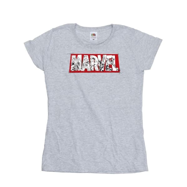 Marvel Womens/Ladies Avengers Infill Cotton T-Shirt