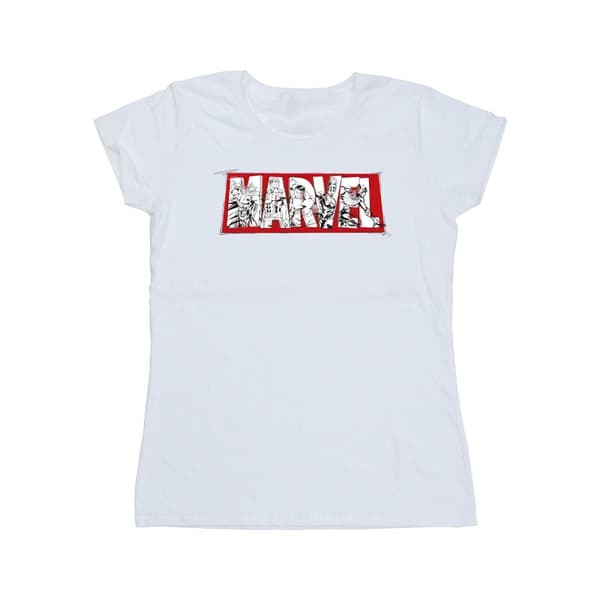 Marvel Womens/Ladies Avengers Infill Cotton T-Shirt
