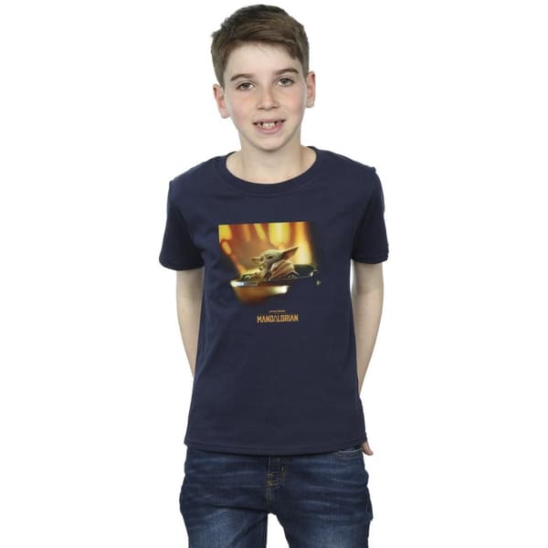 Star Wars Boys The Mandalorian Grogu Painted T-Shirt