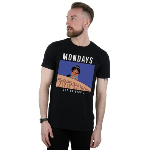 Disney Princess Mens Jasmine Mondays Got Me Like T-Shirt