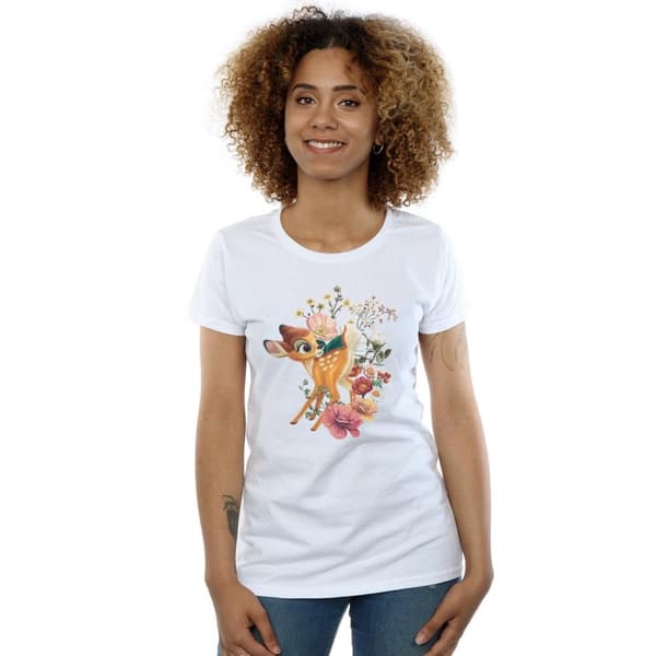 Disney Womens/Ladies Bambi Meadow Cotton T-Shirt