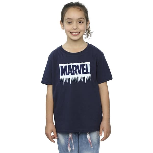 Marvel Girls Icicle Logo Cotton T-Shirt