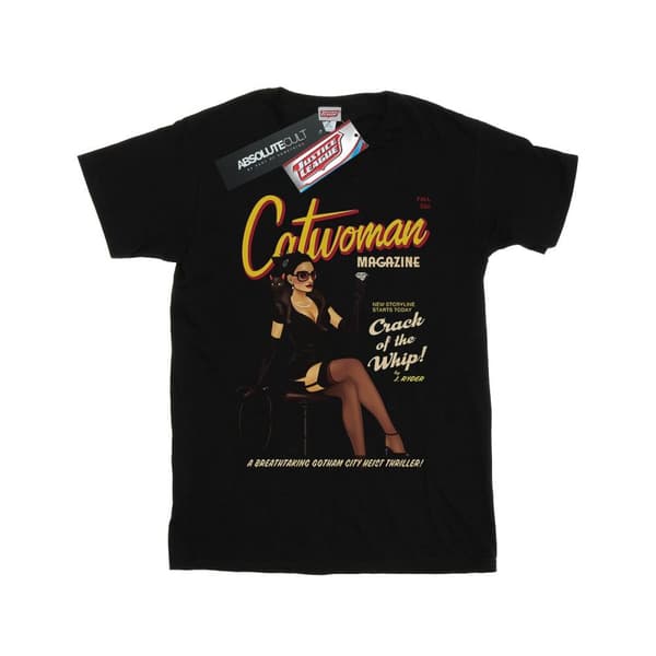 DC Comics Dam/Lady Catwoman Bombshell Cover Boyfriend T-shirt i bomull Black L