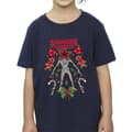 Miniatyrbild 3 av 4: Netflix Stranger Things Christmas Demogorgon T-shirt i bomull för flickor