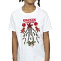 Miniatyrbild 3 av 4: Netflix Stranger Things Christmas Demogorgon T-shirt i bomull för flickor