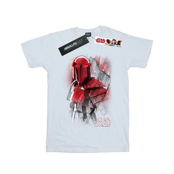 Star Wars Pojkar - De sista jediriddarna - Praetorian Guard T-shirt med borsttyg White 7-8 Years