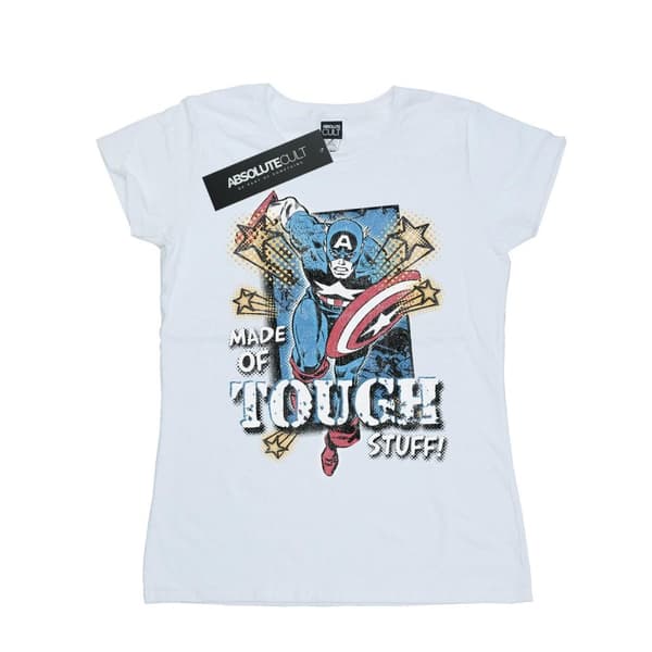 Marvel Womens/Ladies Captain America Made Of Tough Stuff Cotton T-Shirt
