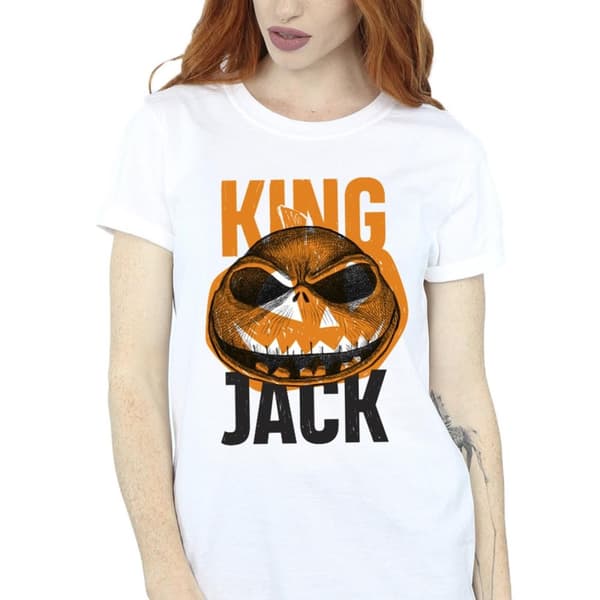 Disney Womens/Ladies The Nightmare Before Christmas King Jack Cotton Boyfriend T-Shirt