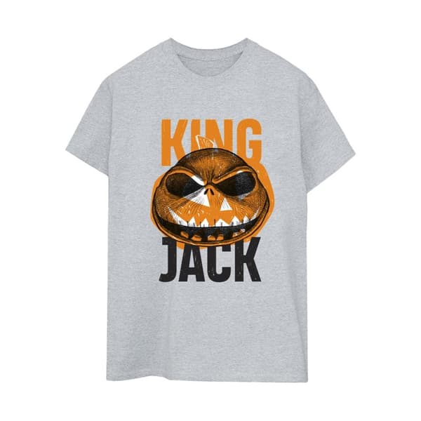 Disney Dam/Tjej The Nightmare Before Christmas King Jack Boyfriend-T-shirt i bomull