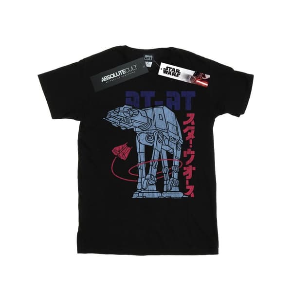 Star Wars Dam/Tjej Kanji AT-AT Boyfriend T-shirt i bomull