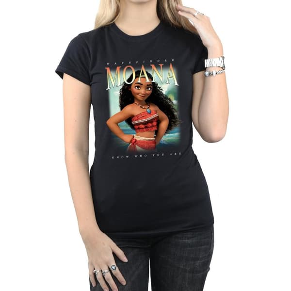 Disney Dam/Tjej Moana Montage Bomulls-T-shirt