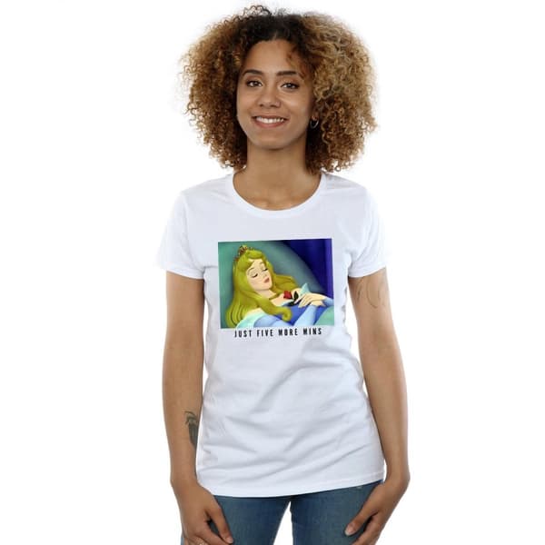 Disney Princess Womens/Ladies Sleeping Beauty Five More Minutes Cotton T-Shirt