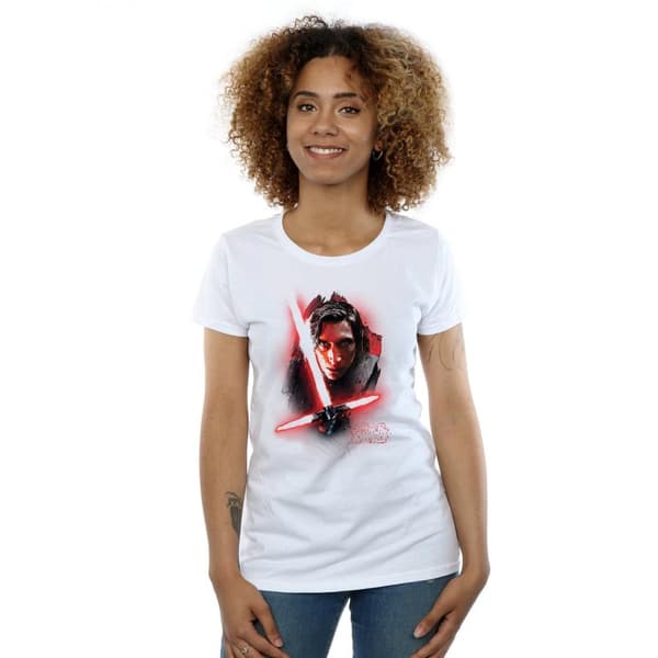 Star Wars Dam/Tjej - De sista jedi - Kylo Ren - T-shirt i borstad bomull