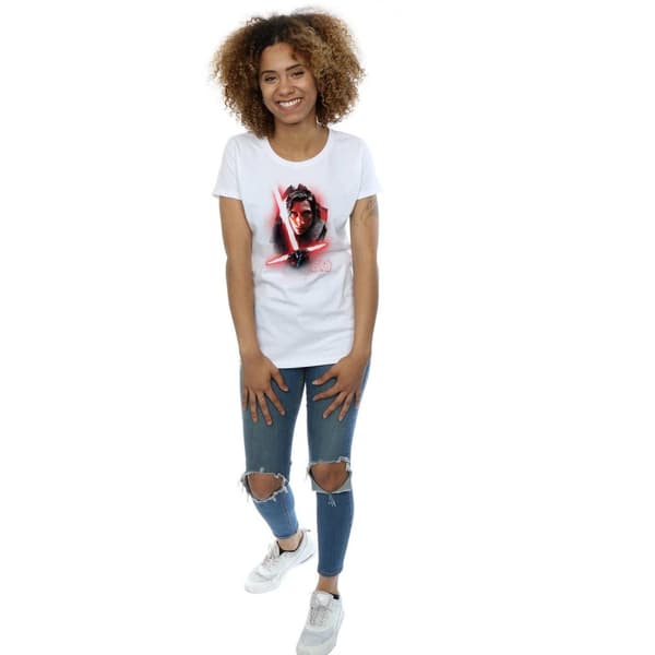Star Wars Womens/Ladies The Last Jedi Kylo Ren Brushed Cotton T-Shirt