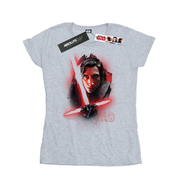 Star Wars Dam/Tjej - De sista jedi - Kylo Ren - T-shirt i borstad bomull