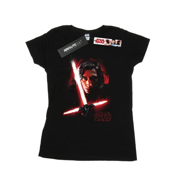 Star Wars Dam/Tjej - De sista jedi - Kylo Ren - T-shirt i borstad bomull