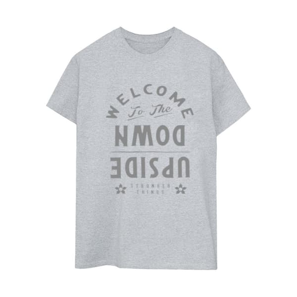 Netflix Womens/Ladies Stranger Things Welcome To Upside Down Cotton Boyfriend T-Shirt
