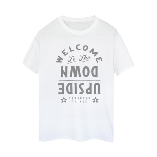 Netflix Womens/Ladies Stranger Things Welcome To Upside Down Cotton Boyfriend T-Shirt