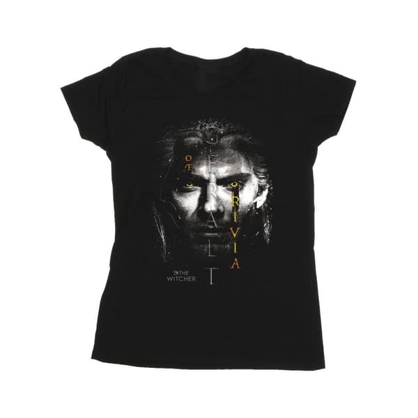 Netflix Womens/Ladies The Witcher Geralt Glowing Eyes Cotton T-Shirt