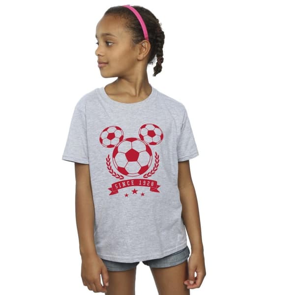 Disney Girls Mickey Football Head Cotton T-Shirt