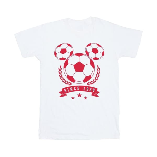 Disney T-shirt i bomull med Mickey-fotbollshuvud för flickor