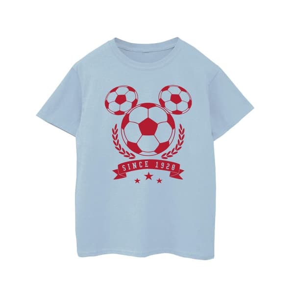 Disney T-shirt i bomull med Mickey-fotbollshuvud för flickor