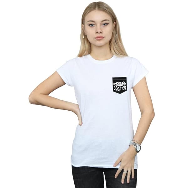 Scooby Doo Womens/Ladies Faux Pocket Cotton T-Shirt