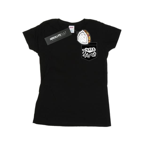 Scooby Doo Womens/Ladies Faux Pocket Cotton T-Shirt