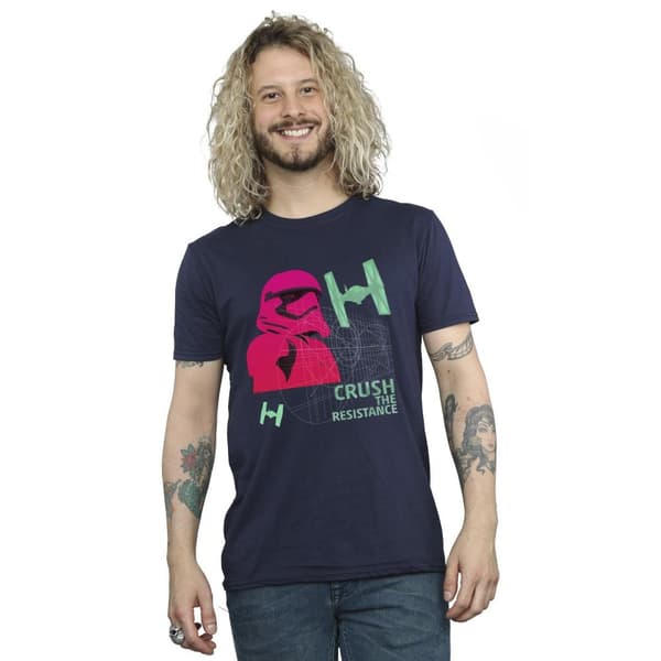 Star Wars Mens First Order Stormtrooper Neon T-Shirt