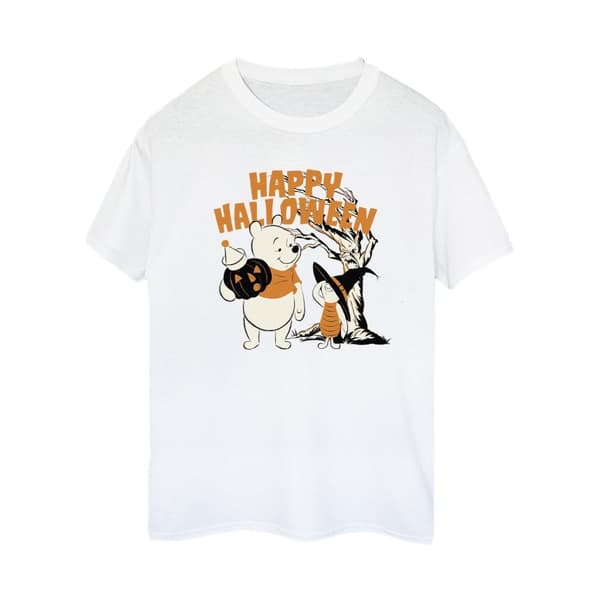 Disney Womens/Ladies Winnie The Pooh And Piglet Happy Halloween Cotton Boyfriend T-Shirt