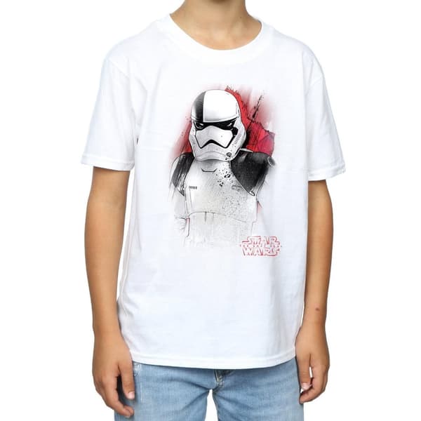 Star Wars Boys The Last Jedi Stormtrooper Brushed T-Shirt