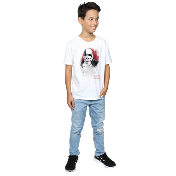 Star Wars Boys The Last Jedi Stormtrooper Brushed T-Shirt
