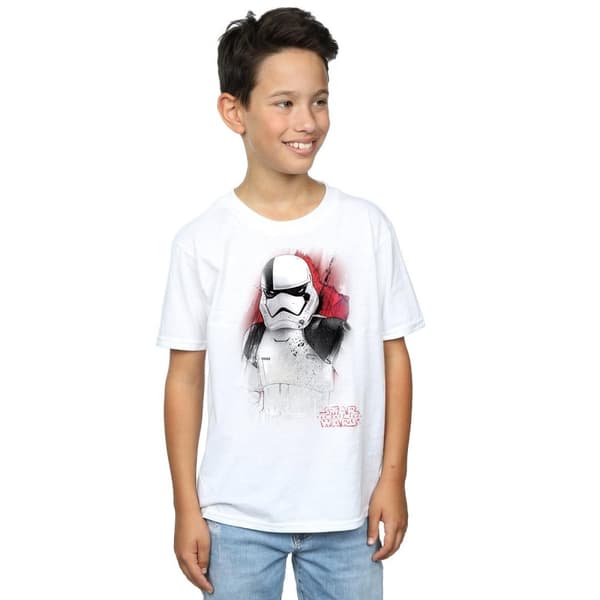 Star Wars Boys The Last Jedi Stormtrooper Brushed T-Shirt