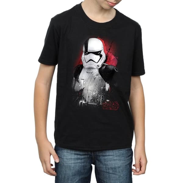 Star Wars Boys The Last Jedi Stormtrooper Brushed T-Shirt