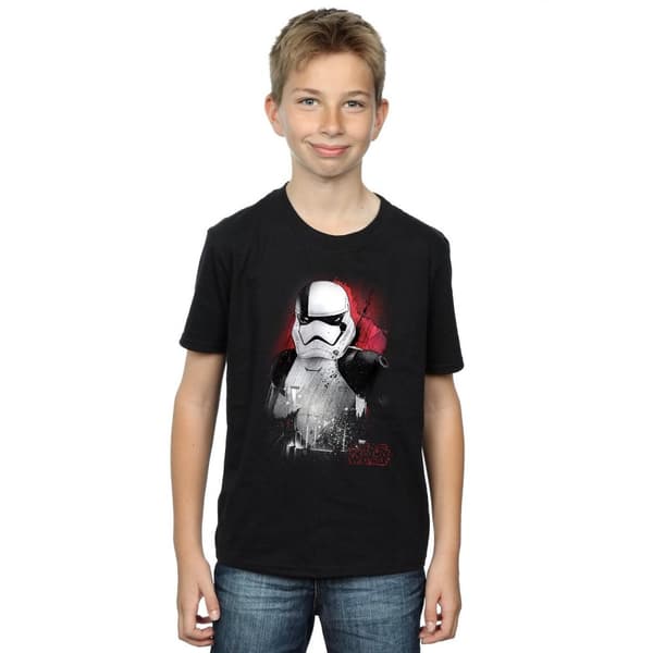 Star Wars Boys The Last Jedi Stormtrooper Brushed T-Shirt