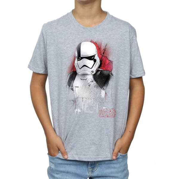Star Wars Boys The Last Jedi Stormtrooper Brushed T-Shirt