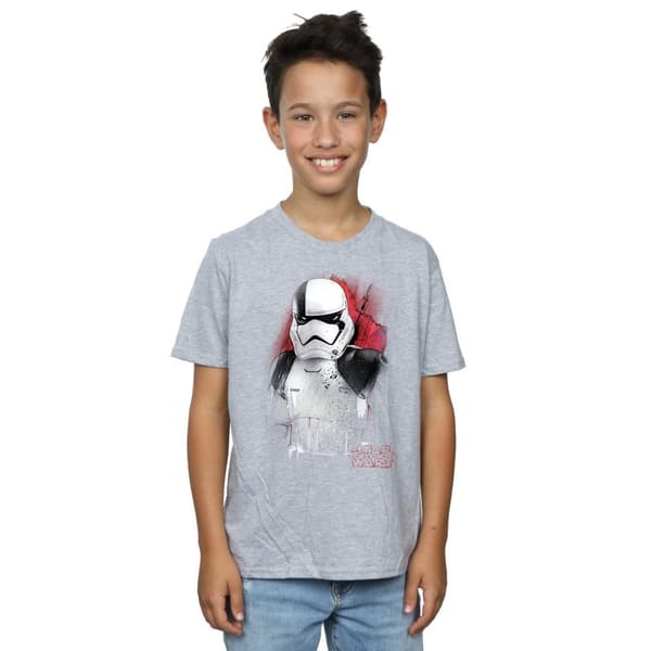 Star Wars Boys The Last Jedi Stormtrooper Brushed T-Shirt
