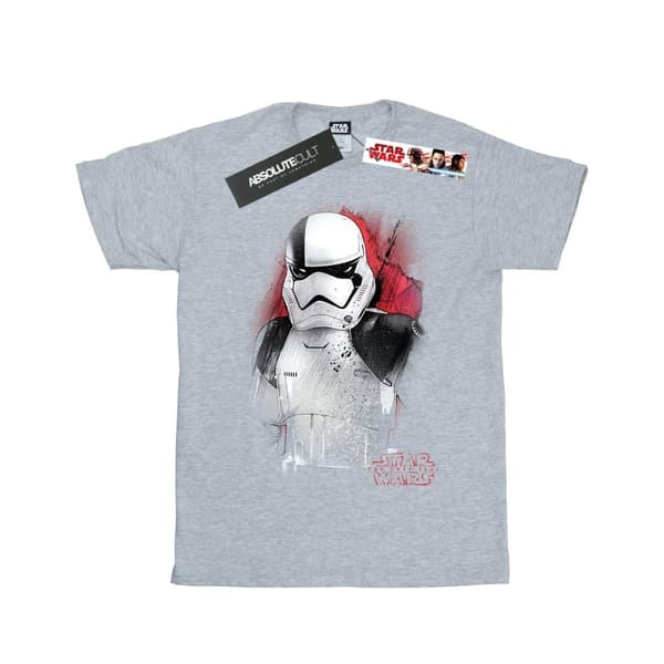 Star Wars Boys The Last Jedi Stormtrooper Brushed T-Shirt