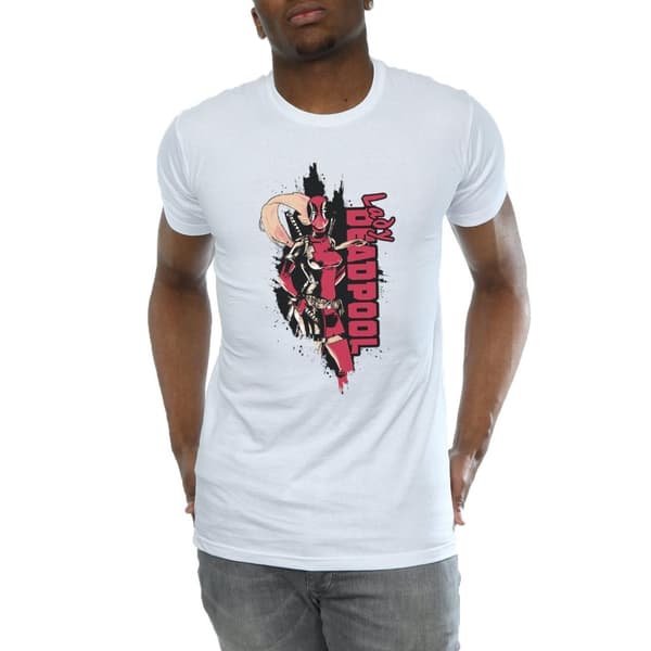 Marvel Mens Deadpool Lady Deadpool T-shirt