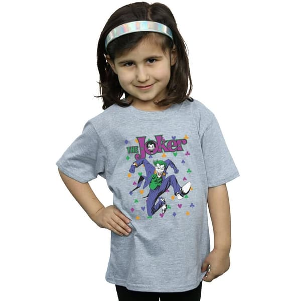 DC Comics Girls Batman Joker Cards Jump Cotton T-Shirt