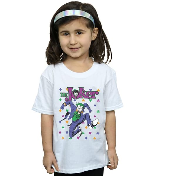 DC Comics Girls Batman Joker Cards Jump Cotton T-Shirt