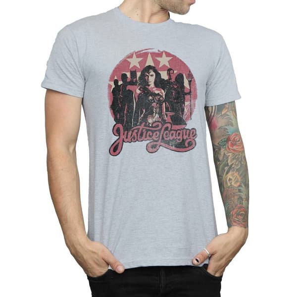 DC Comics Mens Justice League Movie Group Pose T-Shirt