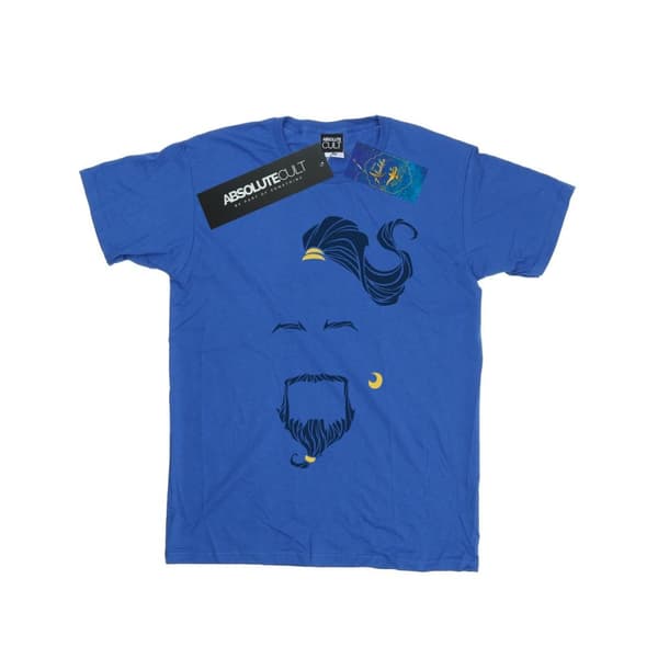 Disney Dam/Tjej Aladdin Movie Genie Blue Face Boyfriend T-shirt i bomull