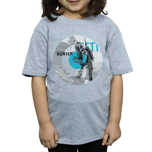 Star Wars Boba Fett Bounty Hunter Circle T-shirt i bomull för flickor