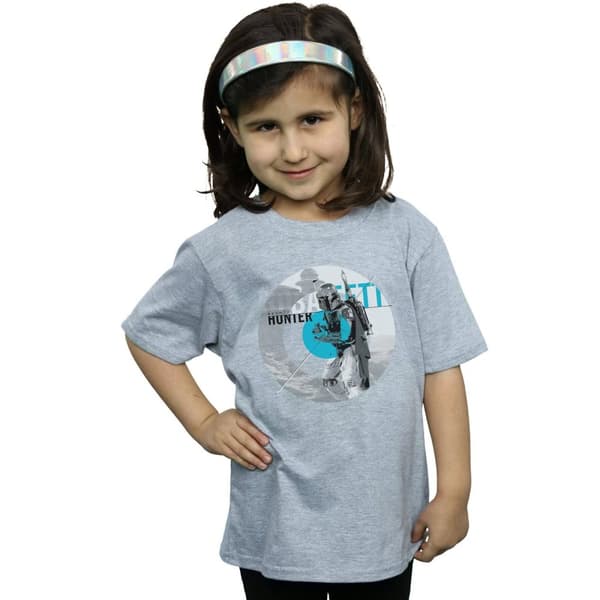 Star Wars Boba Fett Bounty Hunter Circle T-shirt i bomull för flickor