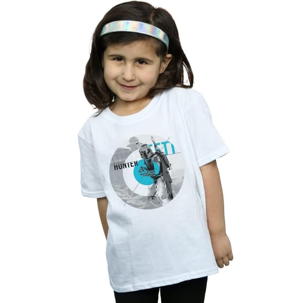Star Wars Boba Fett Bounty Hunter Circle T-shirt i bomull för flickor