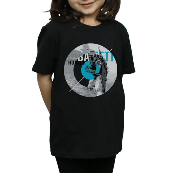Star Wars Boba Fett Bounty Hunter Circle T-shirt i bomull för flickor