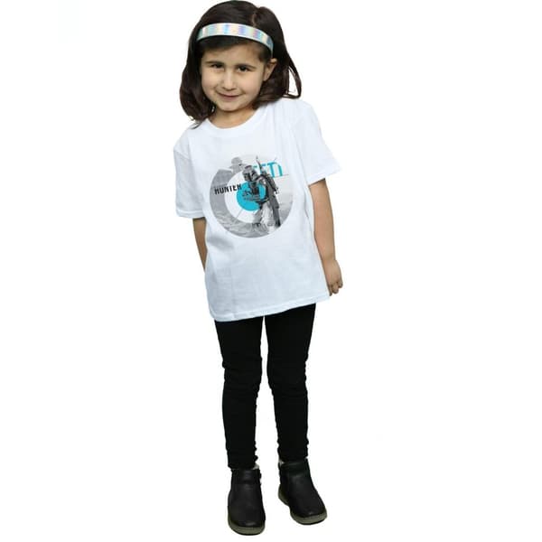 Star Wars Boba Fett Bounty Hunter Circle T-shirt i bomull för flickor