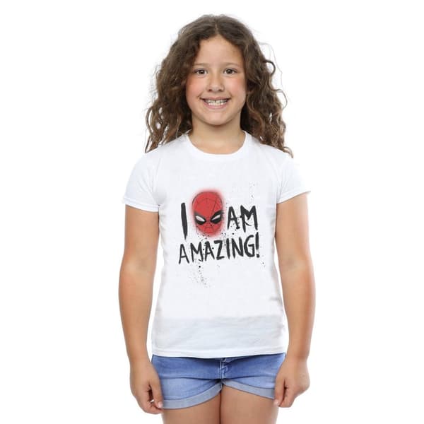 Marvel Spider-Man I Am Amazing T-shirt i bomull för flickor
